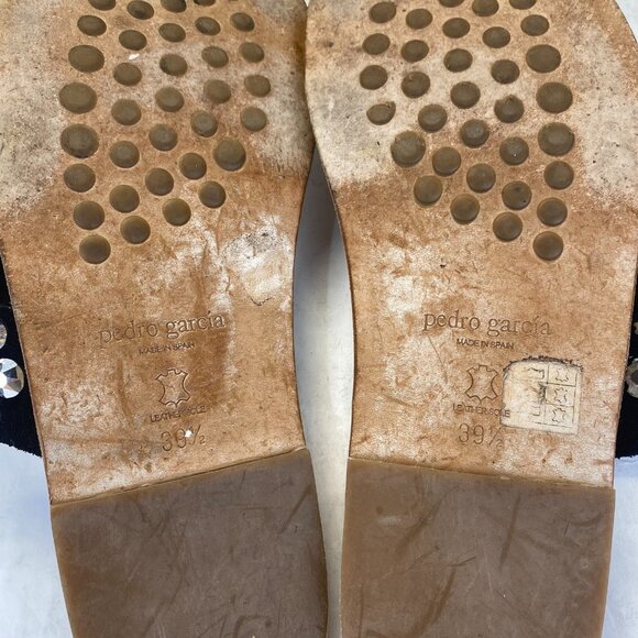 Pedro Garcia España,Xenia studded slide sandals size 39.5 US 9,Black  $450 - Picture 12 of 12